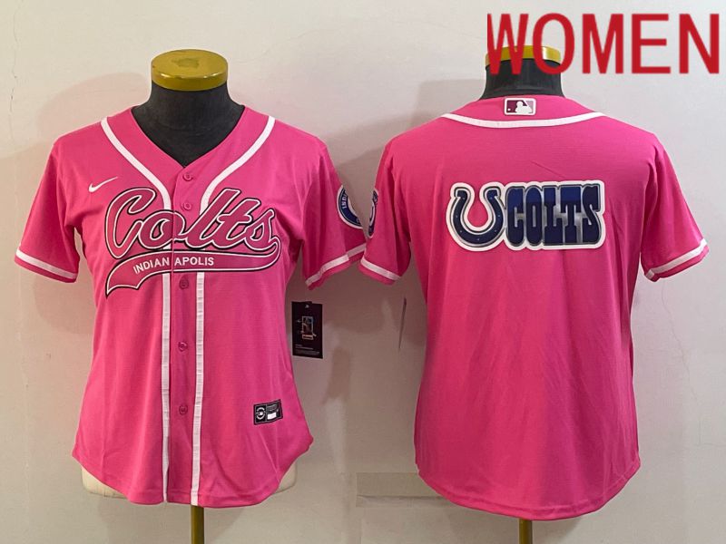 Women Indianapolis Colts Blank Pink 2022 Nike Co branded NFL Jersey